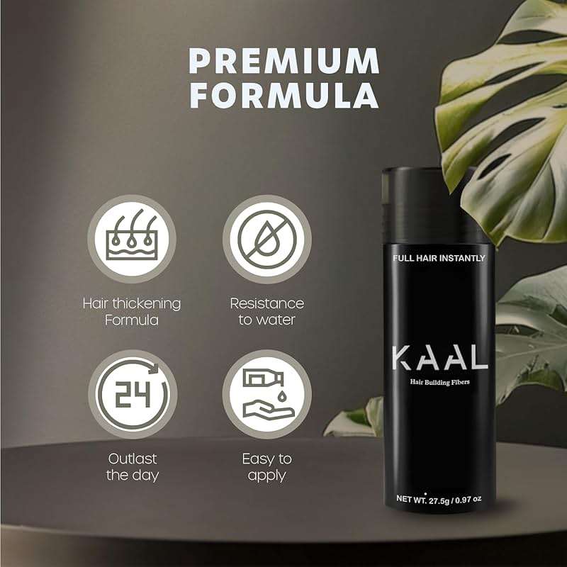 KAAL Hair Fibers | Hair Powder - (27.5g, Dark Brown), Refillable Bottle Hair Filler for Thinning Areas - For Men and Women - Image 3