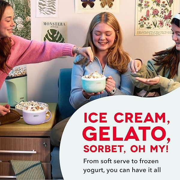 Dash My Mug Ice Cream Maker - Makes Single Serving of Gelato, Frozen Yogurt, Sorbet & More - Easy to Clean & Use - Aqua, 2 Bowls - Image 4