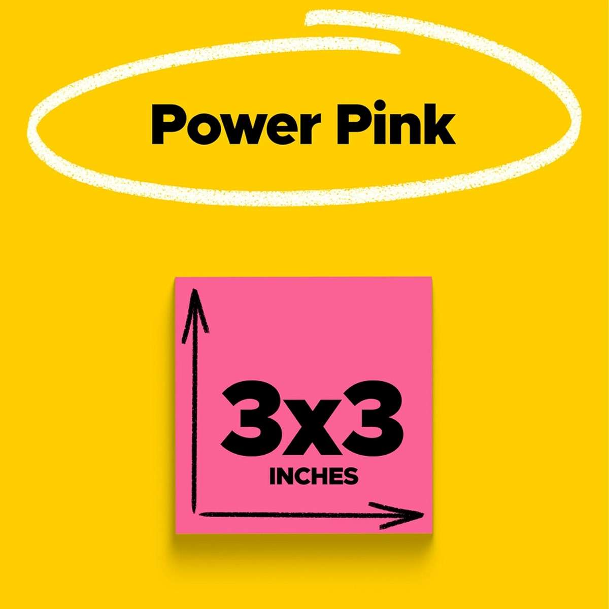 Post-it Super Sticky Notes, 5 Sticky Note Pads, 3 x 3 in., School Supplies, Office Products, Sticky Notes for Vertical Surfaces, Monitors, Walls and Windows, Power Pink - Image 3