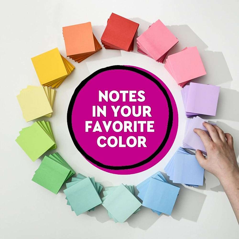 Post-it Super Sticky Notes, 5 Sticky Note Pads, 3 x 3 in., School Supplies, Office Products, Sticky Notes for Vertical Surfaces, Monitors, Walls and Windows, Power Pink - Image 8