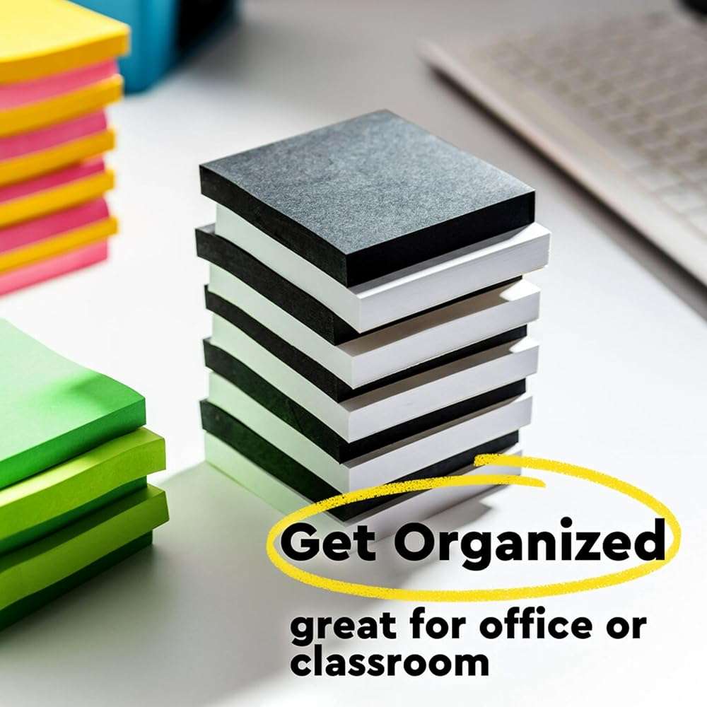 Post-it Super Sticky Notes, 5 Sticky Note Pads, 3 x 3 in., School Supplies, Office Products, Sticky Notes for Vertical Surfaces, Monitors, Walls and Windows, Power Pink - Image 9