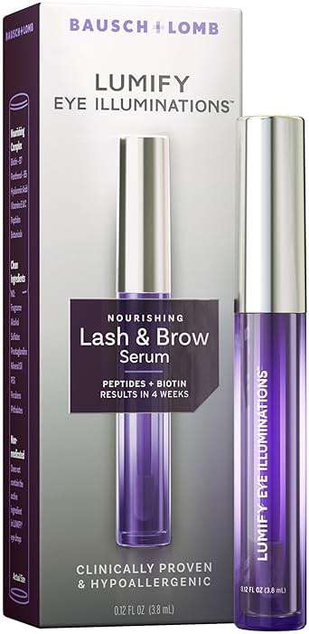 LUMIFY Eye Illuminations Lash & Brow Serum, Promotes Thicker, Fuller-Looking Lashes & Brows with Biotin, Peptides & Hyaluronic Acid to Nourish, Soften & Condition, 0.12 Fl Oz (3.8 mL) - Image 1
