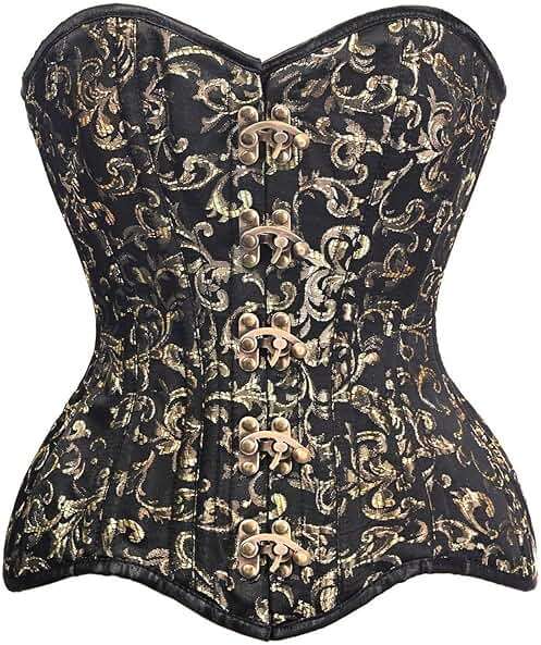 Daisy corsets Women's Daisy Corsets Top Drawer Curvy Brocade Double Steel Boned Overbust Corset - Image 1