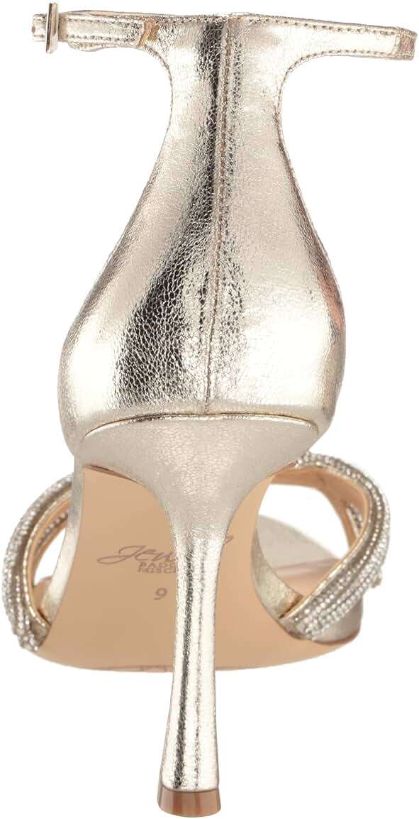 Jewel Badgley Mischka Vani Glitter Straps Stiletto Heels - Image 3