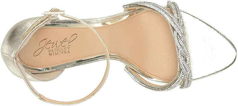 Jewel Badgley Mischka Vani Glitter Straps Stiletto Heels - Image 5