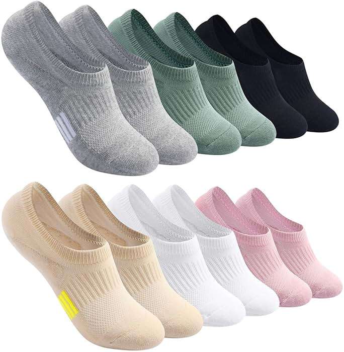 Toes Home No Show Socks Womens Cushioned Low Cut Athletic Hidden Liner for Sneakers Ankle Invisible Running Socks 4/6 Pairs - Image 1