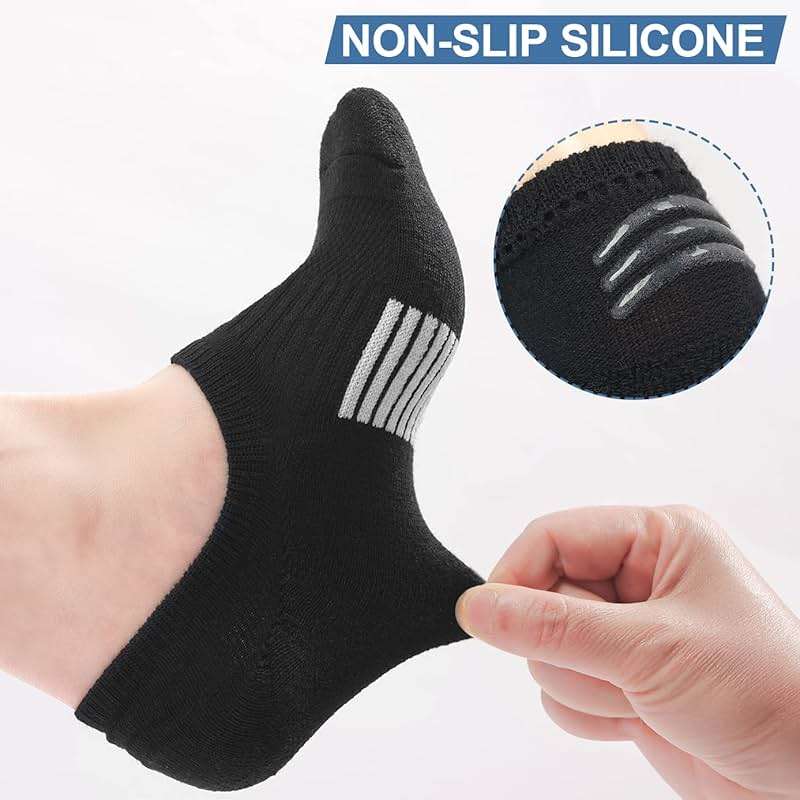 Toes Home No Show Socks Womens Cushioned Low Cut Athletic Hidden Liner for Sneakers Ankle Invisible Running Socks 4/6 Pairs - Image 4