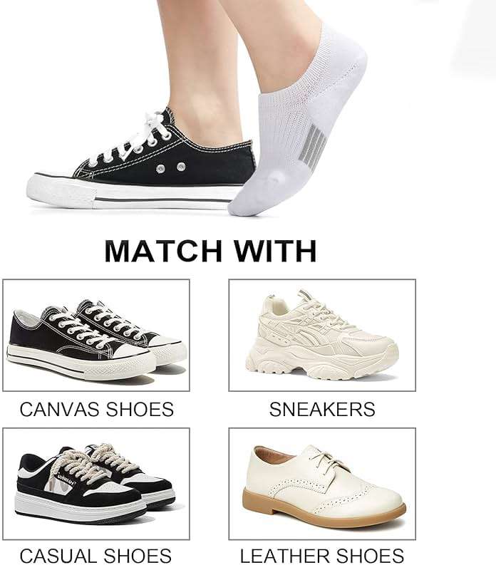 Toes Home No Show Socks Womens Cushioned Low Cut Athletic Hidden Liner for Sneakers Ankle Invisible Running Socks 4/6 Pairs - Image 6