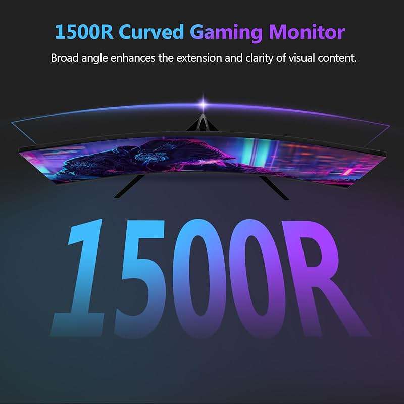 Z-Edge 27 inch Curved Gaming Monitor, QHD 1440P 165Hz 144Hz Curved 1500R Computer Monitor, MPRT 1ms Monitor Gaming, 16.7M Colors, UG27Q Frameless Bezel, 2X DP 1.4 Ports and 2X HDMI 2.0 Ports - Image 6