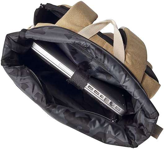 WILSON Lifestyle Foldover Tennis Backpack - Khaki, Holds up to 2 Rackets - Image 10