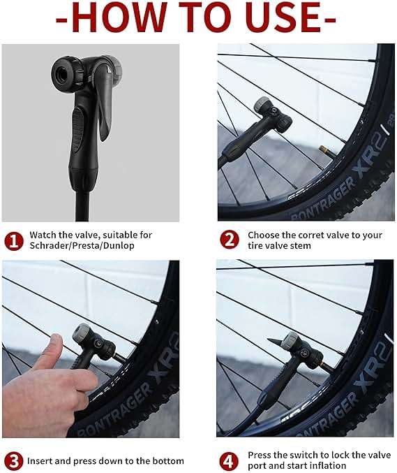 BV Bicycle Pump Durable Bike Floor Pump 17/24 inch Smart Valve Head, 160 psi, Automatically Reversible Presta and Schrader - Image 5