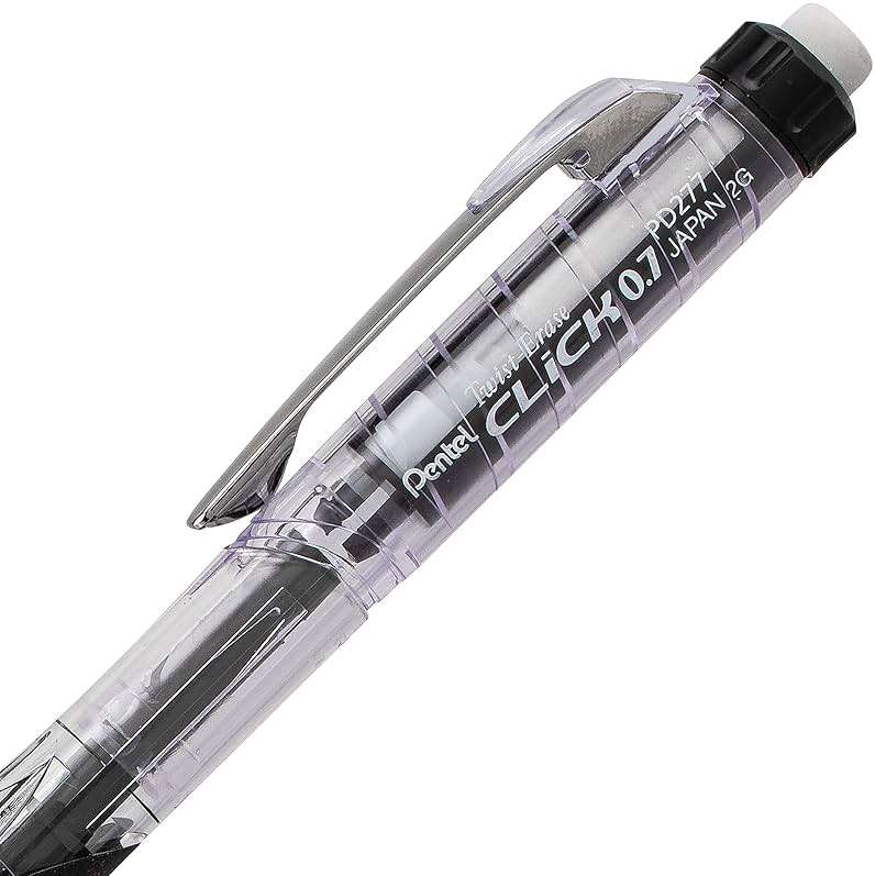 Pentel Twist-Erase Click Mechanical Pencil (0.7mm), Pack of 6 Pencils with 2 Pack of Lead Refills (PD277TLBPS6M) - Image 3