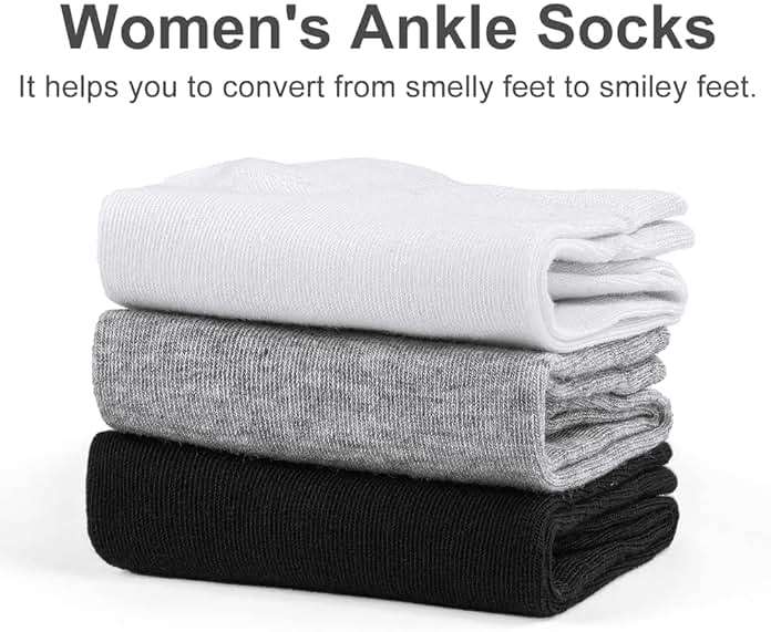 CHARKING 8 Pairs Ankle Socks for Women - Non Slip Cotton No Show Low Cut Casual Socks - Image 7