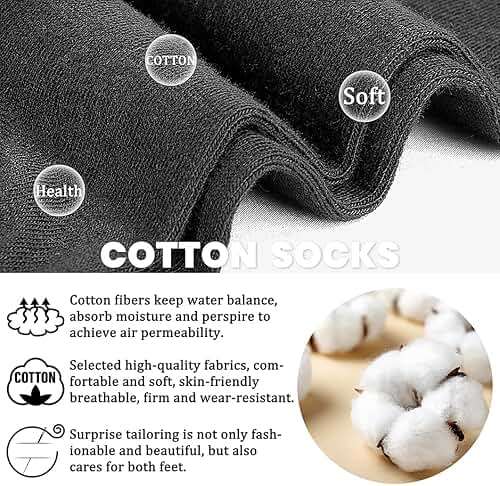 CHARKING 8 Pairs Ankle Socks for Women - Non Slip Cotton No Show Low Cut Casual Socks - Image 5
