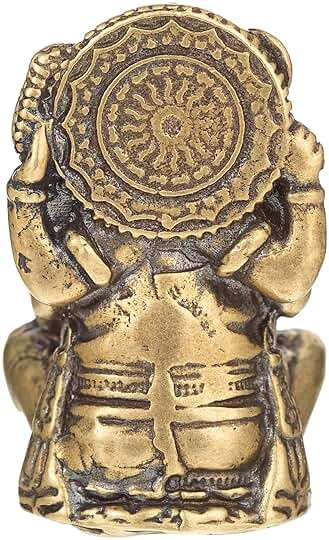 FENGSHUI-CAISHEN Ganesha Statues - Pure Copper Ganapati Ganesh Figurine, Reiki Chakra Meditation Desktop Decor - Image 7