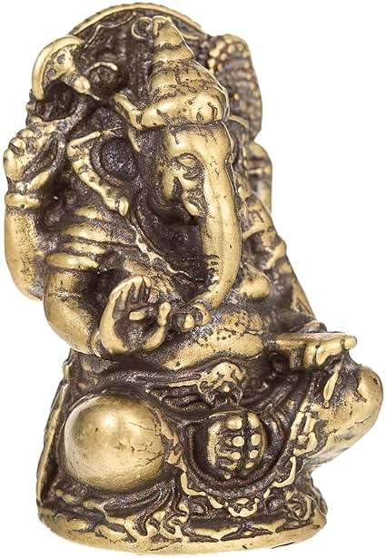 FENGSHUI-CAISHEN Ganesha Statues - Pure Copper Ganapati Ganesh Figurine, Reiki Chakra Meditation Desktop Decor - Image 8