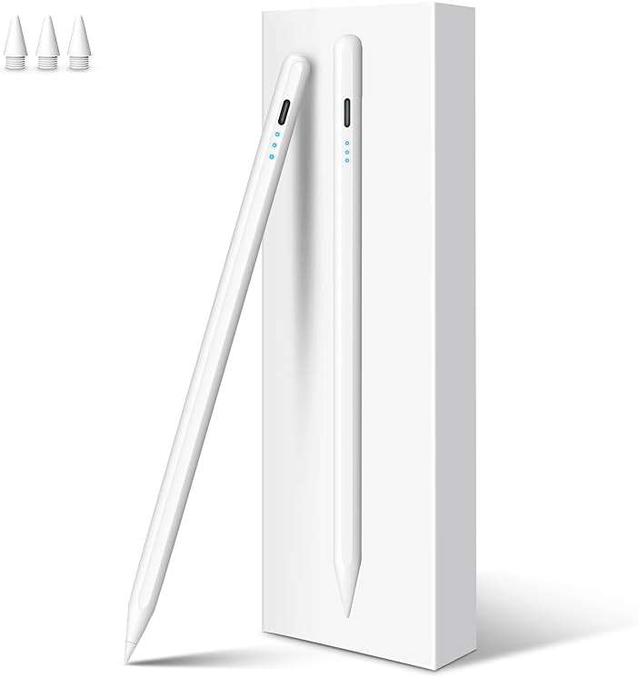 Stylus Pen for iPad Pencil 10th Generation, 3X Fast Charge Apple Pencil with Palm Rejection & Tilt Sensitivity, Compatible for 2018-2025 iPad 6/7/8/9/10/11, Pro 11"/12.9"/M4, Air 3/4/5/M2/M3, Mini 5/6 - Image 1