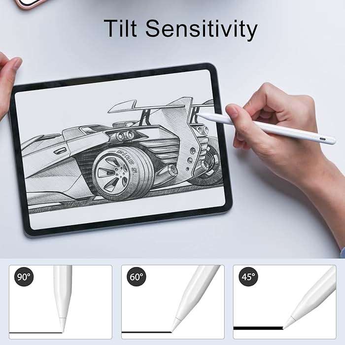 Stylus Pen for iPad Pencil 10th Generation, 3X Fast Charge Apple Pencil with Palm Rejection & Tilt Sensitivity, Compatible for 2018-2025 iPad 6/7/8/9/10/11, Pro 11"/12.9"/M4, Air 3/4/5/M2/M3, Mini 5/6 - Image 6