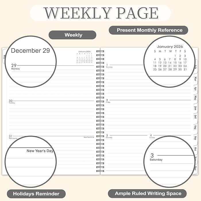 2026-2027 Planner - 2026-2027 Weekly and Monthly Planner, 9” × 11”, from JUL 2026 to JUN. 2027, Inner Pocket, Premium Paper, Twin-wire Binding, Make Life Productive - Gray - Image 5