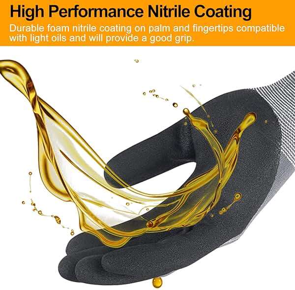 NEOTRIL Safety Work Gloves MicroFoam Nitrile Coated-3/6/12/36 Pairs,Breathable Nylon Working Gloves for Men Women - Image 2