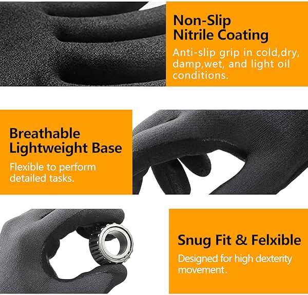 NEOTRIL Safety Work Gloves MicroFoam Nitrile Coated-3/6/12/36 Pairs,Breathable Nylon Working Gloves for Men Women - Image 4