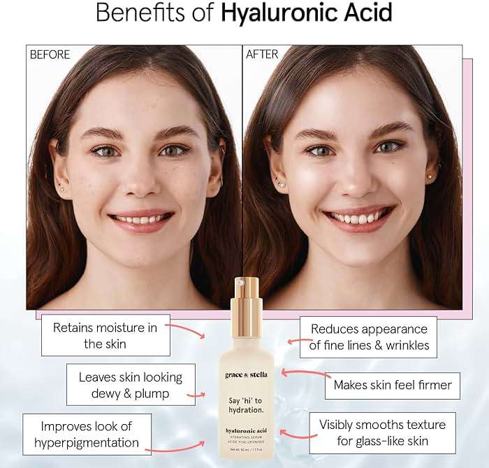 grace & stella Award Winning Hyaluronic Acid Serum (50ml/1.7 fl oz) Hydrating Hyaluronic Acid Serum for Face - Acido Hialuronico for Women - Remove Fine Lines, Wrinkles, Anti Aging - Vegan Skincare - Image 3