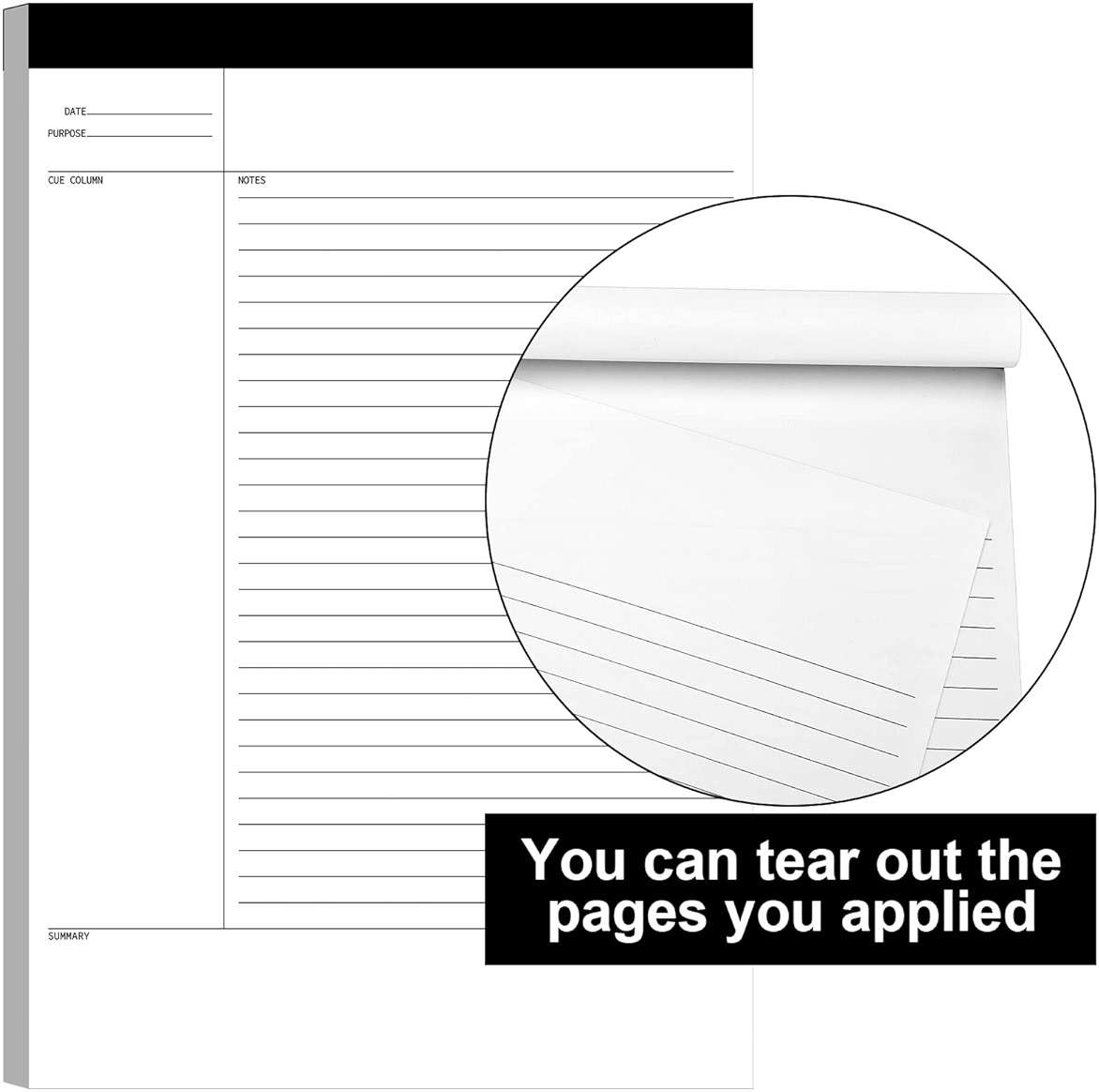 Outus 4 Pack Legal Pads 8.5" x 11.75" 50 Sheets/writing Notepad, White Note Pads Legal Ruled Writing Notepad for Home Teacher Student College Ruled Office Business - Image 5