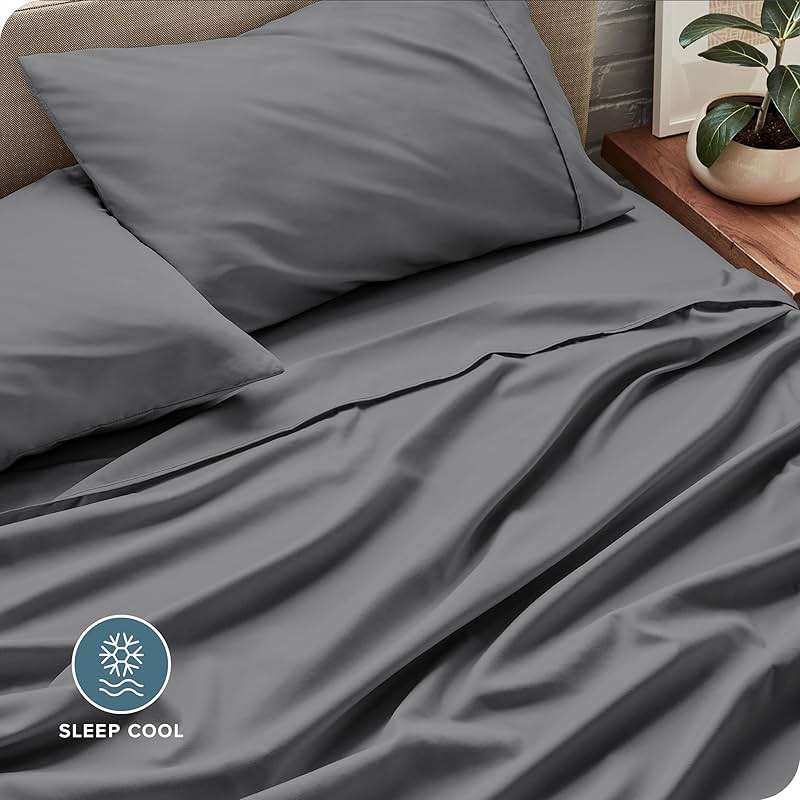 Bare Home Queen Sheet Set - 22" Deep Pockets - Luxury 1800 Ultra-Soft Microfiber Queen Bed Sheets - Double Brushed - Easy Fit - 4 Piece Set - Bedding Sheets & Pillowcases (Queen, Grey) - Image 4