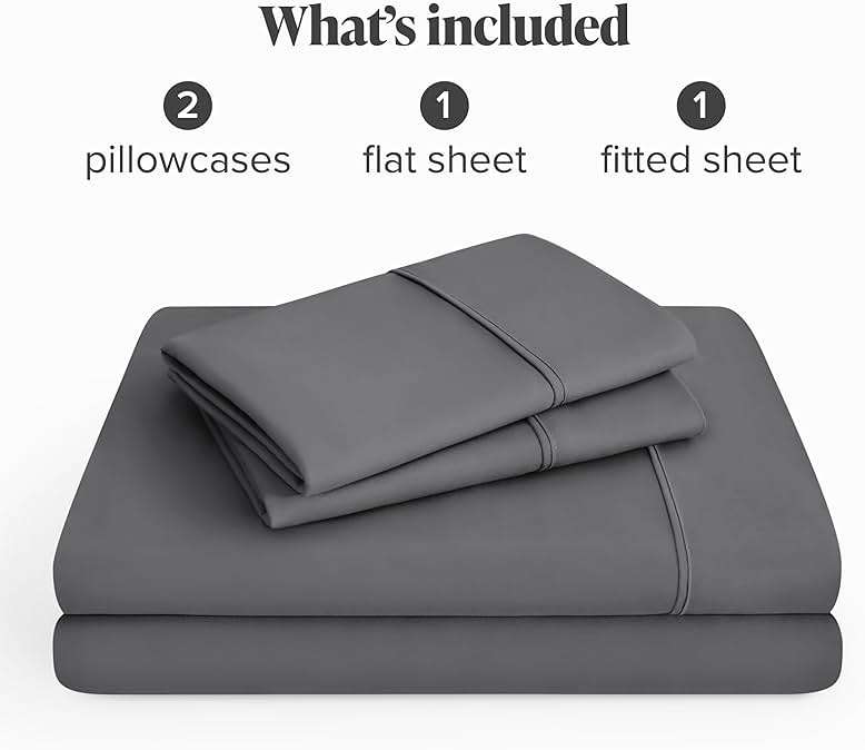 Bare Home Queen Sheet Set - 22" Deep Pockets - Luxury 1800 Ultra-Soft Microfiber Queen Bed Sheets - Double Brushed - Easy Fit - 4 Piece Set - Bedding Sheets & Pillowcases (Queen, Grey) - Image 8