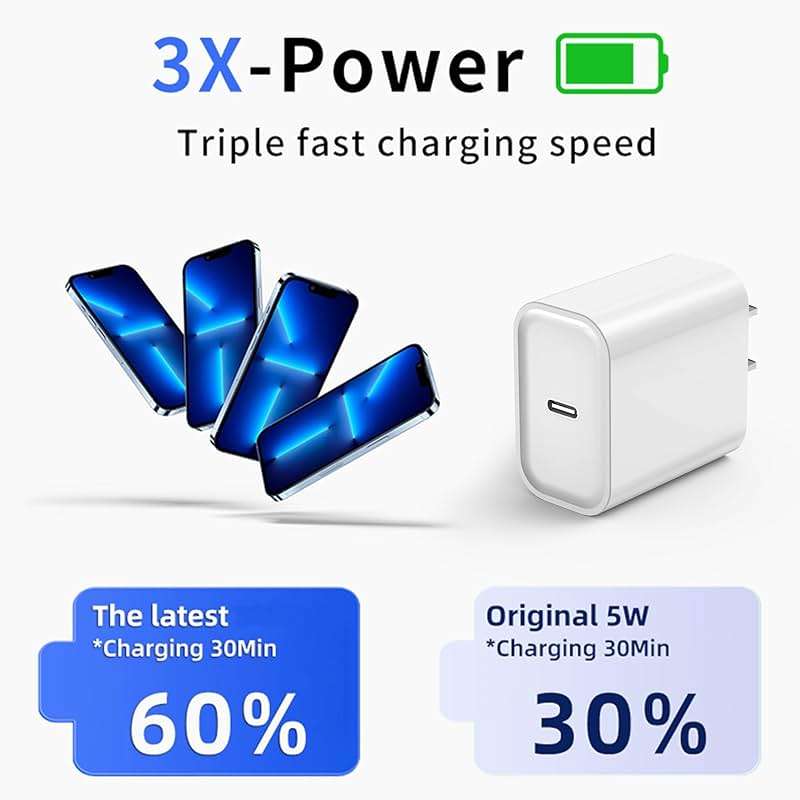 iPhone Fast Charger, iPhone Charger Fast Charging 2Pack PD 6FT Type C Quick USB C to Lightning Cable Cord Fast Charger iPhoneUSB C Wall Block Plug for iPhone14 13 12 11 Pro Max XR XS X, iPad, AirPods - Image 2