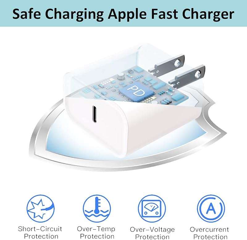 iPhone Fast Charger, iPhone Charger Fast Charging 2Pack PD 6FT Type C Quick USB C to Lightning Cable Cord Fast Charger iPhoneUSB C Wall Block Plug for iPhone14 13 12 11 Pro Max XR XS X, iPad, AirPods - Image 5