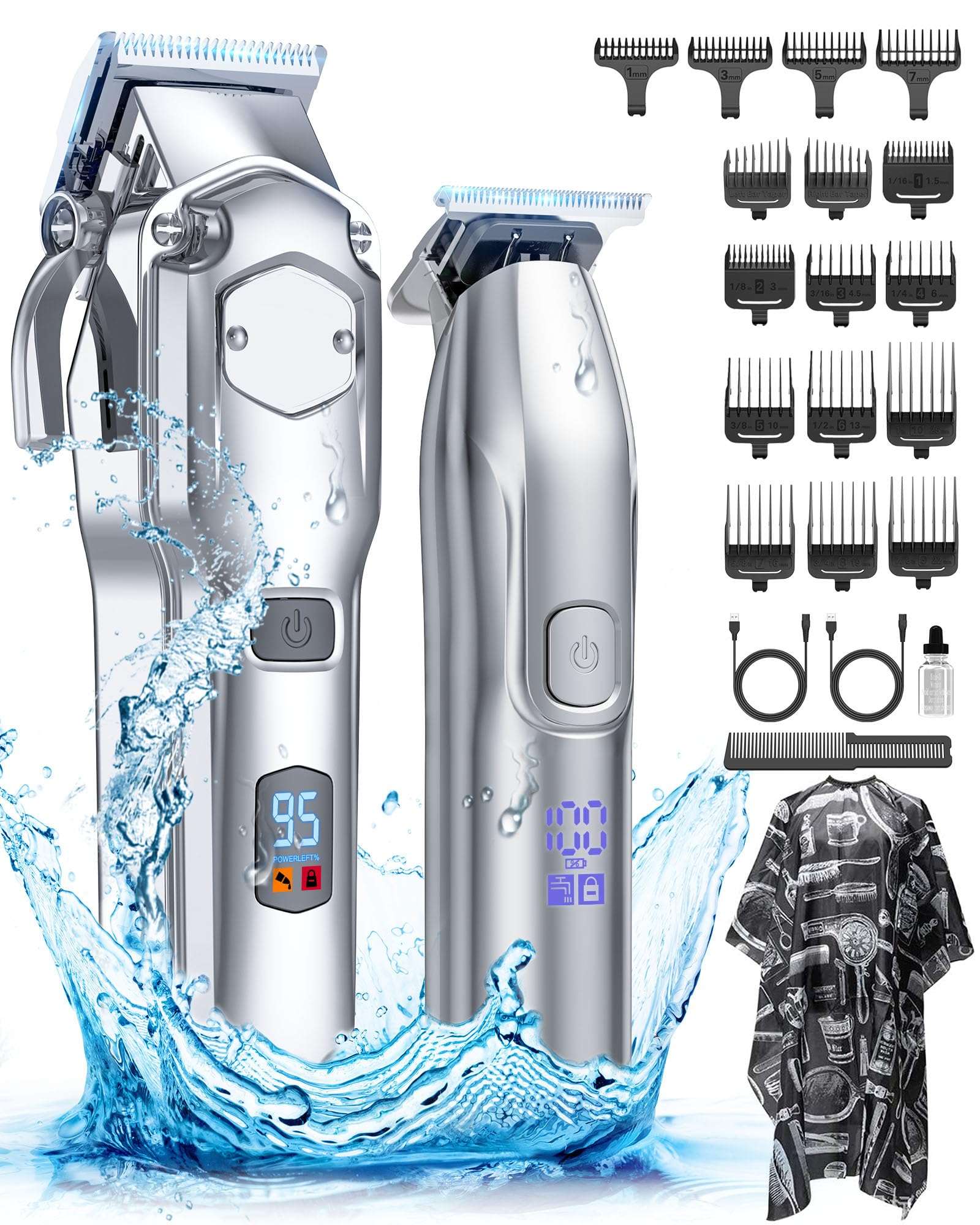 Romanda Clippers and Trimmers Set, Hair Clippers for Men Cordless,Mens Clippers and Grooming Set,Barber Clippers Set - Image 1