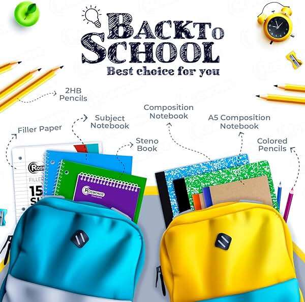 Rosmonde Spiral Notebook, 12 Pack, 1 Subject, College Ruled, 70 Sheets, 8 x 10-1/2", 3 Hole Punched, Bulk College Ruled Notebooks for School, Single Subject Spiral Notebook Bulk, Assorted Colors - Image 6