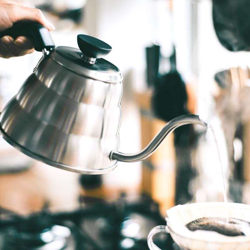 Hario V60 "Buono" Drip Kettle Stovetop Gooseneck Coffee Kettle 1.2L, Stainless Steel, Silver - Image 6