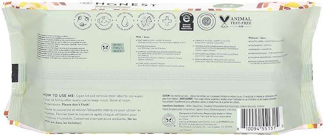 The Honest Company Hypoallergenic Multi-Use Baby Wipes for Sensitive Skin, Geo Mood, 60 Count - Image 12
