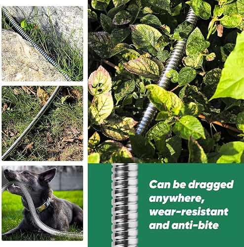 Garden Hose 50ft, Heavy Duty Stainless Steel Water Hose with 10 Functional Nozzles, No Kink, Lightweight and Flexible, Easy to Use and Store, Strong and Sturdy, Suitable for Yard and Lawn - Image 7