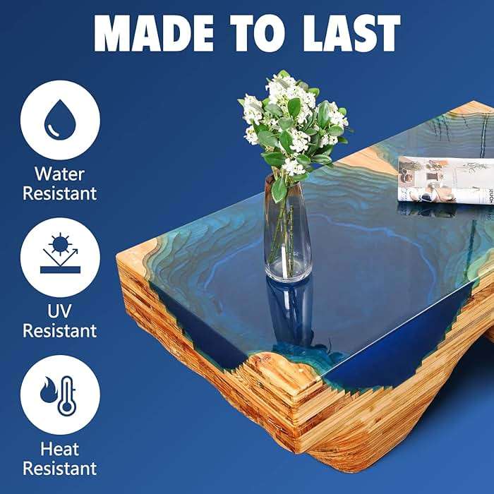 Shabebe Deep Pour Epoxy Resin 1.5 Gallon, 2 to 4 Inch Depth Clear Epoxy Resin Kit with Mixer, Bubble Free, Low Odor 2:1 Casting Resin for Table Top, Countertop, River Table, Wood Filler, Bar Top - Image 4