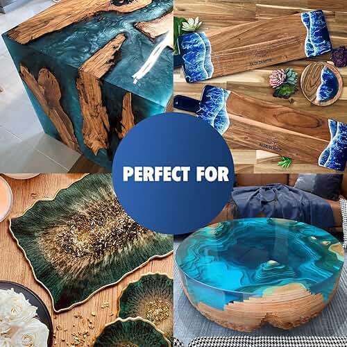 Shabebe Deep Pour Epoxy Resin 1.5 Gallon, 2 to 4 Inch Depth Clear Epoxy Resin Kit with Mixer, Bubble Free, Low Odor 2:1 Casting Resin for Table Top, Countertop, River Table, Wood Filler, Bar Top - Image 8