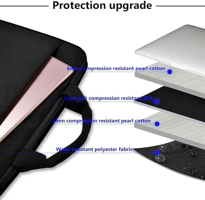 Hseok Laptop Sleeve 13-14 Inch Case Briefcase Compatible with MacBook Neo Pro 14 M5/M4/M3/M2/M1, All Models 13.3 Mac Air/Pro, XPS 13 14, Most Popular 13"-14" Notebooks,B04K01 - Image 3