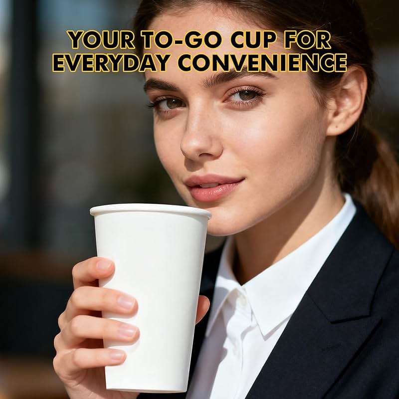 [200 Pack] 16 oz Coffee Cups, Disposable Paper Coffee Cups, Hot Coffee Cup, Perfect for Party, Picnic, Travel, and Events - Image 5