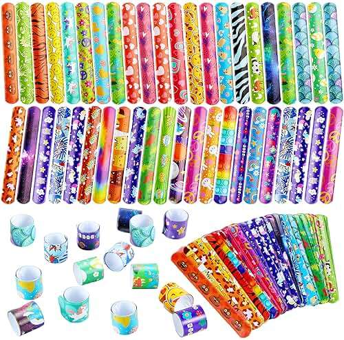 JOYIN 288 Pcs Slap Bracelets for Kids, Bulk Wristbands with Animals, Friendship, Heart, Galaxy, Party Favors, Classroom Prizes Birthday Exchanging Gifts, Goodie Bag Stuffers - Image 1