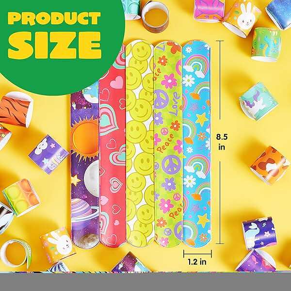 JOYIN 288 Pcs Slap Bracelets for Kids, Bulk Wristbands with Animals, Friendship, Heart, Galaxy, Party Favors, Classroom Prizes Birthday Exchanging Gifts, Goodie Bag Stuffers - Image 2