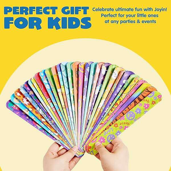 JOYIN 288 Pcs Slap Bracelets for Kids, Bulk Wristbands with Animals, Friendship, Heart, Galaxy, Party Favors, Classroom Prizes Birthday Exchanging Gifts, Goodie Bag Stuffers - Image 6