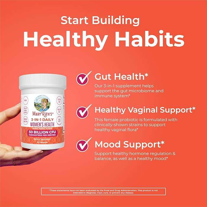 MARYRUTH'S 3-in-1 Daily Health Probiotics + Postbiotics for Women | Hormone Support & Gut Health Supplement for Women | Women’s Probiotic Supports Vaginal Health | 50 Billion CFU | Vegan | 30 ct - Image 5
