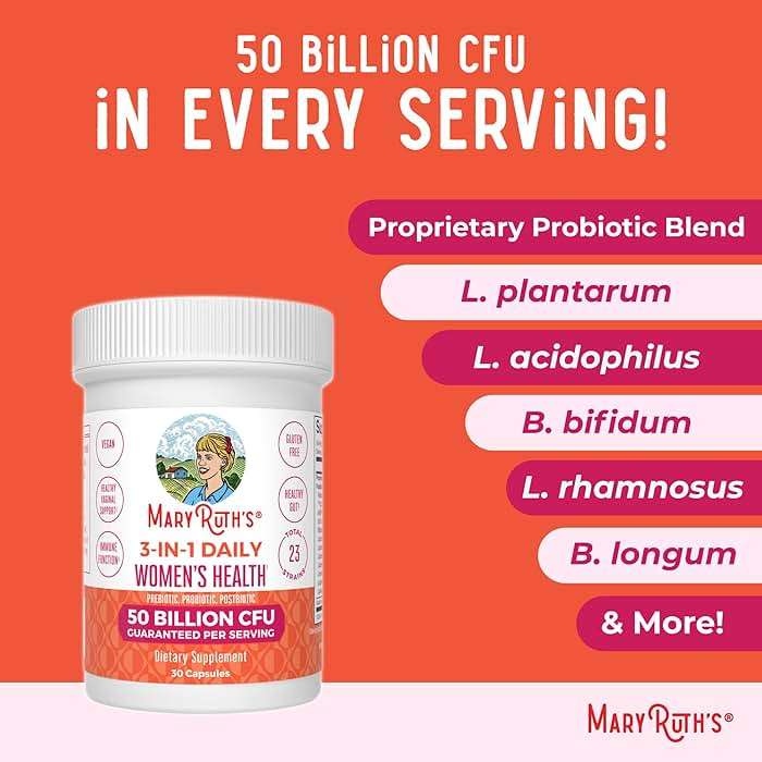 MARYRUTH'S 3-in-1 Daily Health Probiotics + Postbiotics for Women | Hormone Support & Gut Health Supplement for Women | Women’s Probiotic Supports Vaginal Health | 50 Billion CFU | Vegan | 30 ct - Image 7