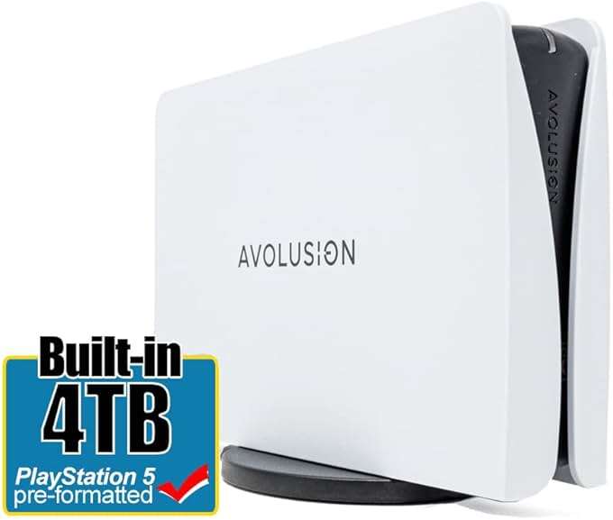 Avolusion PRO-5Y (White) 4TB USB 3.0 External Gaming Hard Drive for PS5 / PS4 Game Console - 2 Year Warranty (Renewed) - Image 2