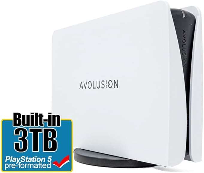 Avolusion PRO-5Y (White) 3TB USB 3.0 External Gaming Hard Drive for PS5 / PS4 Game Console - 2 Year Warranty (Renewed) - Image 2
