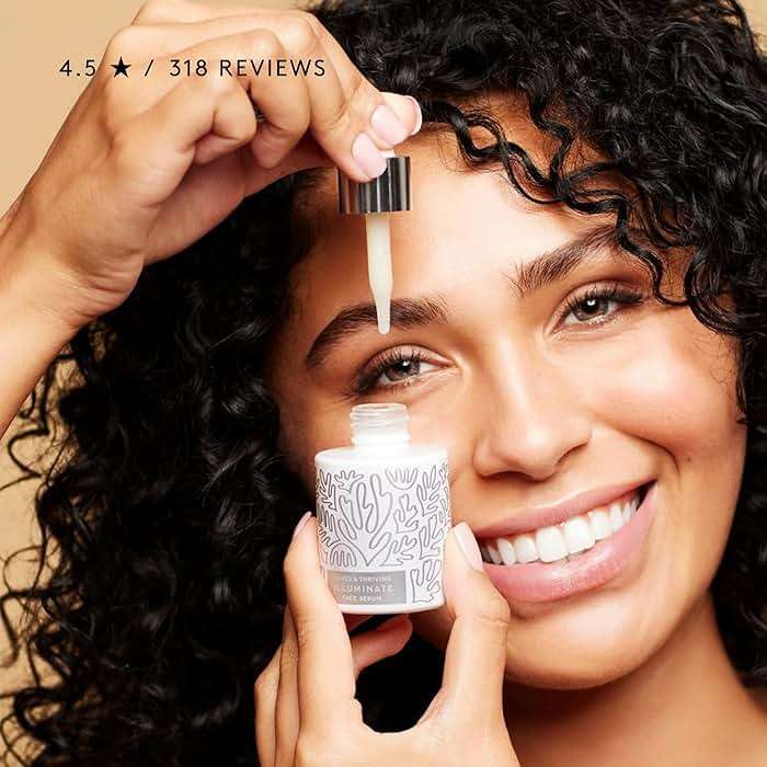 Naked & Thriving Illuminate BC+ Face Serum | Hyaluronic Acid, Vitamin C, Bakuchiol | Organic, Vegan, & Naturally-Derived Skin Care | For Mature Skin, Visible Spots and Wrinkles (1.0 fl oz/30 mL) - Image 6