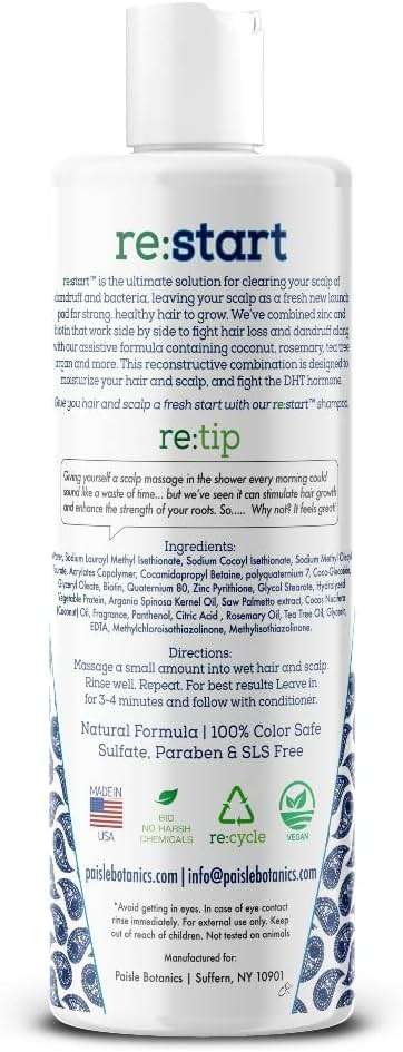 Anti Dandruff Shampoo for Men - Tea Tree Oil & Zinc Shampoo for Dandruff & Thinning Hair (8 OZ) - Image 5