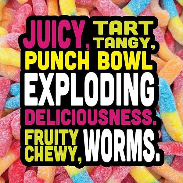 Trolli Sour Brite Crawlers Candy, Fruit Punch, Sweet and Sour, Gummy Worms, 7.2 oz - Image 5